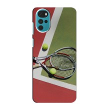 Чехлы с принтом Спортивная тематика для Motorola Moto G22 (Ракетки теннис)