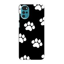 Чехлы с собаками для Motorola MOTO G22 (VPrint) (Следы собаки)