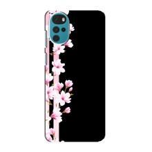 Чехол для Мото G22 - с принтом (Дизайнерские) (AlphaPrint) (Цветочки)
