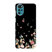 Чехол для Мото G22 - с принтом (Дизайнерские) (AlphaPrint) (Маленькие цветы)