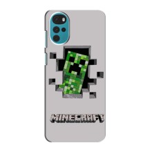 Чохол Майнкрафт на Motorola Moto G22 (AlphaPrint) Minecraft – кріпер Майнкрафт