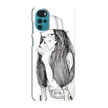 Чохол з друком для Motorola MOTO G22 - (Мода) (AlphaPrint) (Фото дівчини)