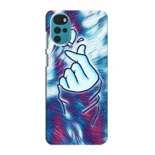 Чохол з принтом для Motorola Moto G22 (AlphaPrint - Знак сердечка) – Радужне серце