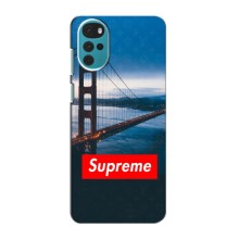 Чеохол для Motorola Moto G22 з картинкою Supreme (AlphaPrint) – Стиль Supreme