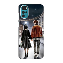 Чехол с дизайном Венздей 2 на Motorola MOTO G22 – Уэнсдей и Тайлер