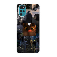 Чехол как приручить дракона на Motorola MOTO G22 – Дракон коллаж