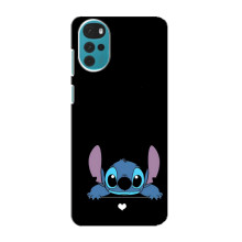 Чехол с принтом Стич на Motorola MOTO G22 – Стич на черном