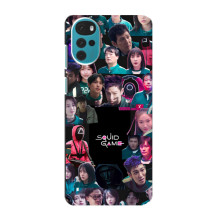 Чехол Гра в кальмара для Motorola MOTO G22 – Коллаж игры кальмара