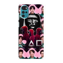 Чехол Гра в кальмара для Motorola MOTO G22 – Персонажи игры кальмара