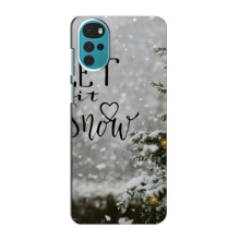 Новорічні, Святкові Чохли для Motorola MOTO G22 - 2024 год – Let it snow