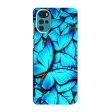 Силиконовый бампер с картинкой животных для Motorola MOTO G22 (Крылья бабочек)