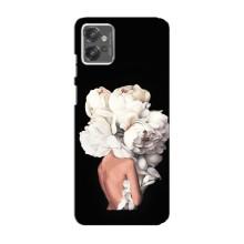 Чехлы (ART) Цветы на Motorola MOTO G23 (VPrint) (Білі квіти)