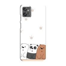 Чохли з зображенням різних тварин на Motorola MOTO G23 (Здивовані ведмедики)