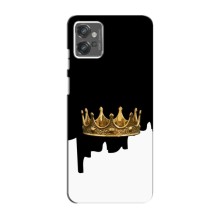 Чехол (Корона на чёрном фоне) для Мото Дж 23 – Золотая корона