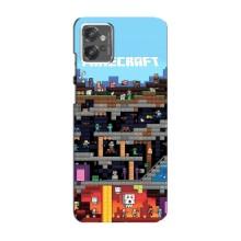 Чохол Майнкрафт на Motorola MOTO G23 (AlphaPrint) Minecraft (фон Minecraft)