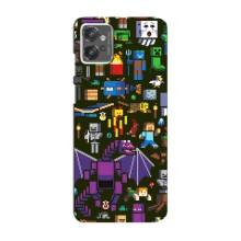 Чохол Майнкрафт на Motorola MOTO G23 (AlphaPrint) Minecraft (Колаж Майнкрафт)