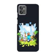 Чохол Майнкрафт на Motorola MOTO G23 (AlphaPrint) Minecraft (персонажі Minecraft)