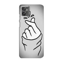 Чохол з принтом для Motorola MOTO G23 (AlphaPrint - Знак сердечка)