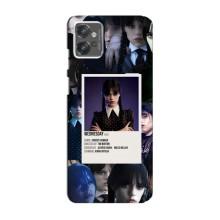 Чохли Венсдей на Motorola MOTO G23 Уенсдей (AlphaPrint) (колаж Венздей)