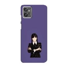 Чохли Венсдей на Motorola MOTO G23 Уенсдей (AlphaPrint) (Венздей у чорному)