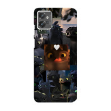 Чехол как приручить дракона на Motorola MOTO G23 – Дракон коллаж