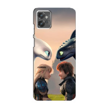 Чехол как приручить дракона на Motorola MOTO G23 – Гикавка и Астрид