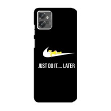 Чехол с логотипом Найк на Motorola MOTO G23 – Nike just do it