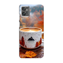 Чехол с уникальным дизайном «Осень с кофе» для Motorola MOTO G23 – Кофе на природе