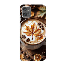 Чехол с уникальным дизайном «Осень с кофе» для Motorola MOTO G23 – Пряный кофе