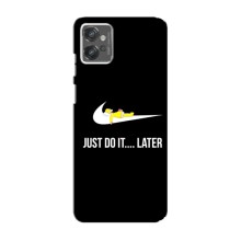 Силиконовый Чехол на Motorola MOTO G23 с картинкой Nike (Later)