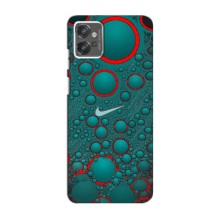 Силиконовый Чехол на Motorola MOTO G23 с картинкой Nike (Найк зеленый)