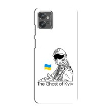 Захисні чохли (Призрак Киева) для Motorola MOTO G23 (AlphaPrint) (Льотчик Києва)