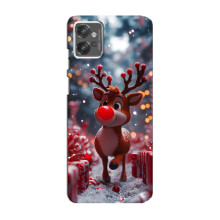 Яскравий чохол для Motorola MOTO G23 з Зимові Оленята – Олень серед подарунків