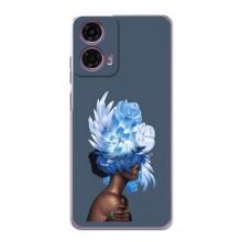 Чехлы (ART) Цветы на Motorola MOTO G24 Power (VPrint) (Цветы на голове)