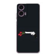 Чехлы (ART) Цветы на Motorola MOTO G24 Power (VPrint) (Неожиданные цветы)