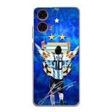 Чехлы для Motorola MOTO G24 Power (Leo чемпион) (AlphaPrint) (Месси сборная)