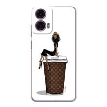 Чехлы Луи Витон для Motorola MOTO G24 Power (AlphaPrint - LOUIS VUITTON) (кофе LOUIS VUITTON)