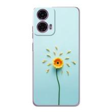 Чехлы с Цветами для Motorola MOTO G24 Power (VPrint) (Желтый цветок)