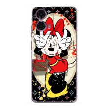 Чехол Disney Mouse Motorola MOTO G24 Power (PREMIUMPrint) (Минни peace)