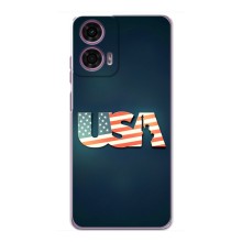 Чехол Флаг USA для Motorola MOTO G24 Power