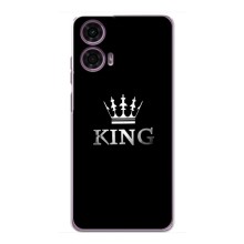 Чехол (Корона на чёрном фоне) для Моторола Мото джи 24 Павер – KING