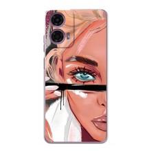 Чехол с печатью для Motorola MOTO G24 Power - (Мода) (AlphaPrint) (Макияж)