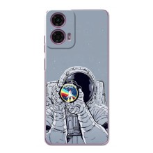 Чехол NASA для Motorola MOTO G24 Power (AlphaPrint) (Космонавт фото)