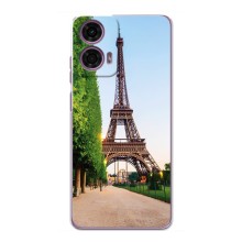 Чехол Эйфелева Башня для Motorola MOTO G24 Power - (AlphaPrint) (Дорога в Париж)