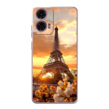 Чехол Эйфелева Башня для Motorola MOTO G24 Power - (AlphaPrint) (Солнечная башня)