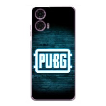 Чехол PUBG для Моторола Мото Джи 24 Павер (AlphaPrint) (Лого PUBG)