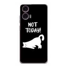 Бампер с изображением Котиков для Моторола Мото джи 24 Павер – Not Today
