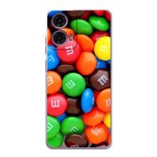 Чохол з зображенням смачної їжі для Motorola MOTO G24 Power – Різнокольорові M&M'S