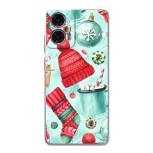 Чехол Санта Клаус для Motorola MOTO G24 Power – Одежда