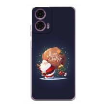 Чехол Санта Клаус для Motorola MOTO G24 Power – Подарки от Санты